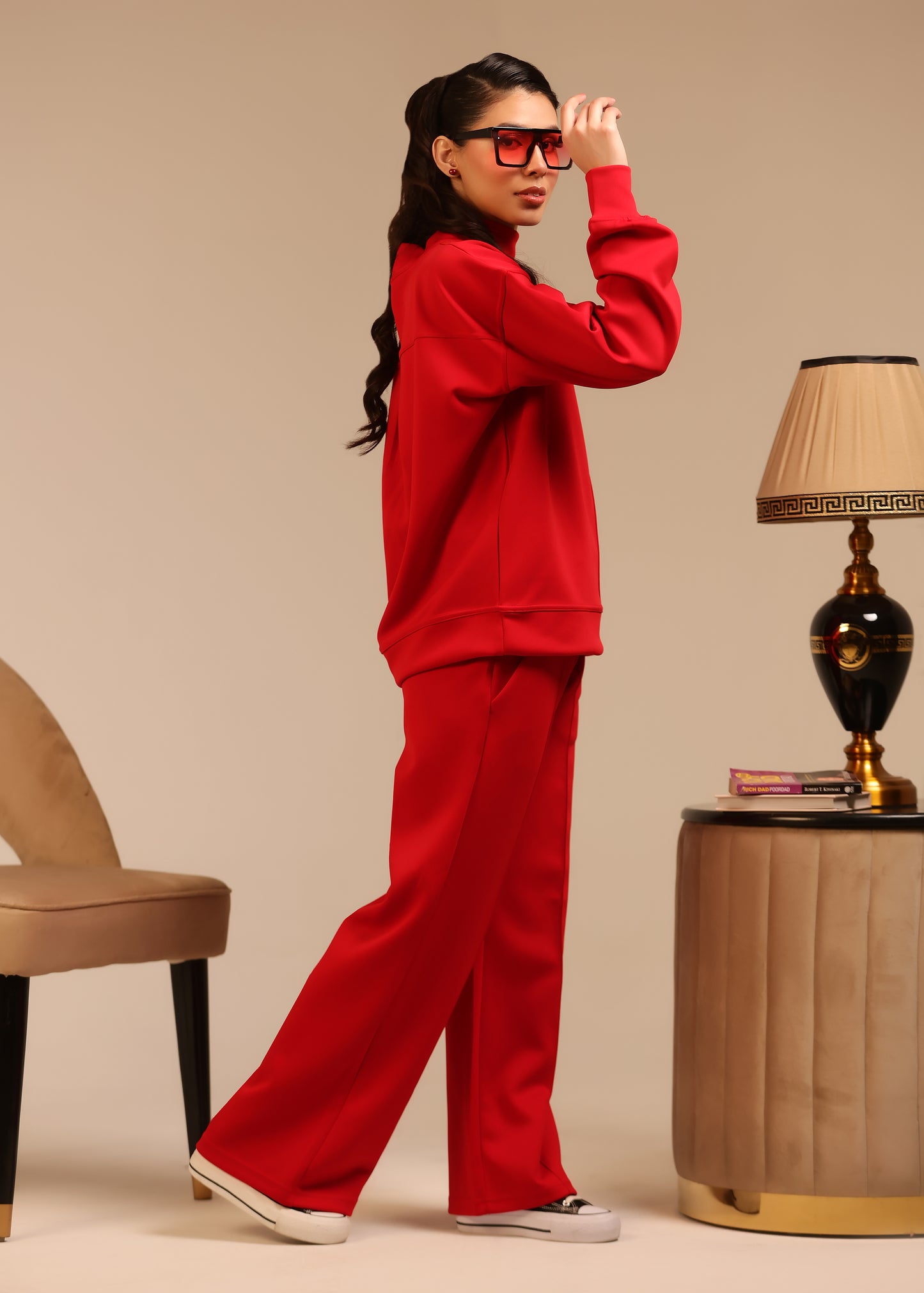 Stanxe Signature Co-Ord Set Plush red