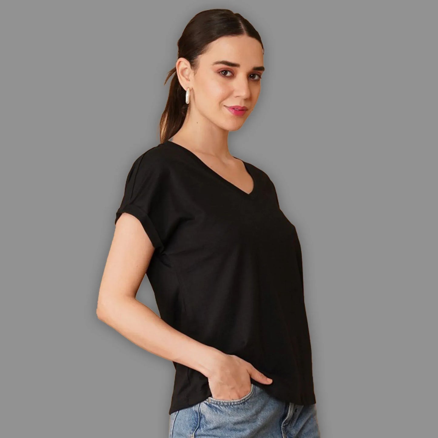 Stanxe V-Roll Tee (Black)