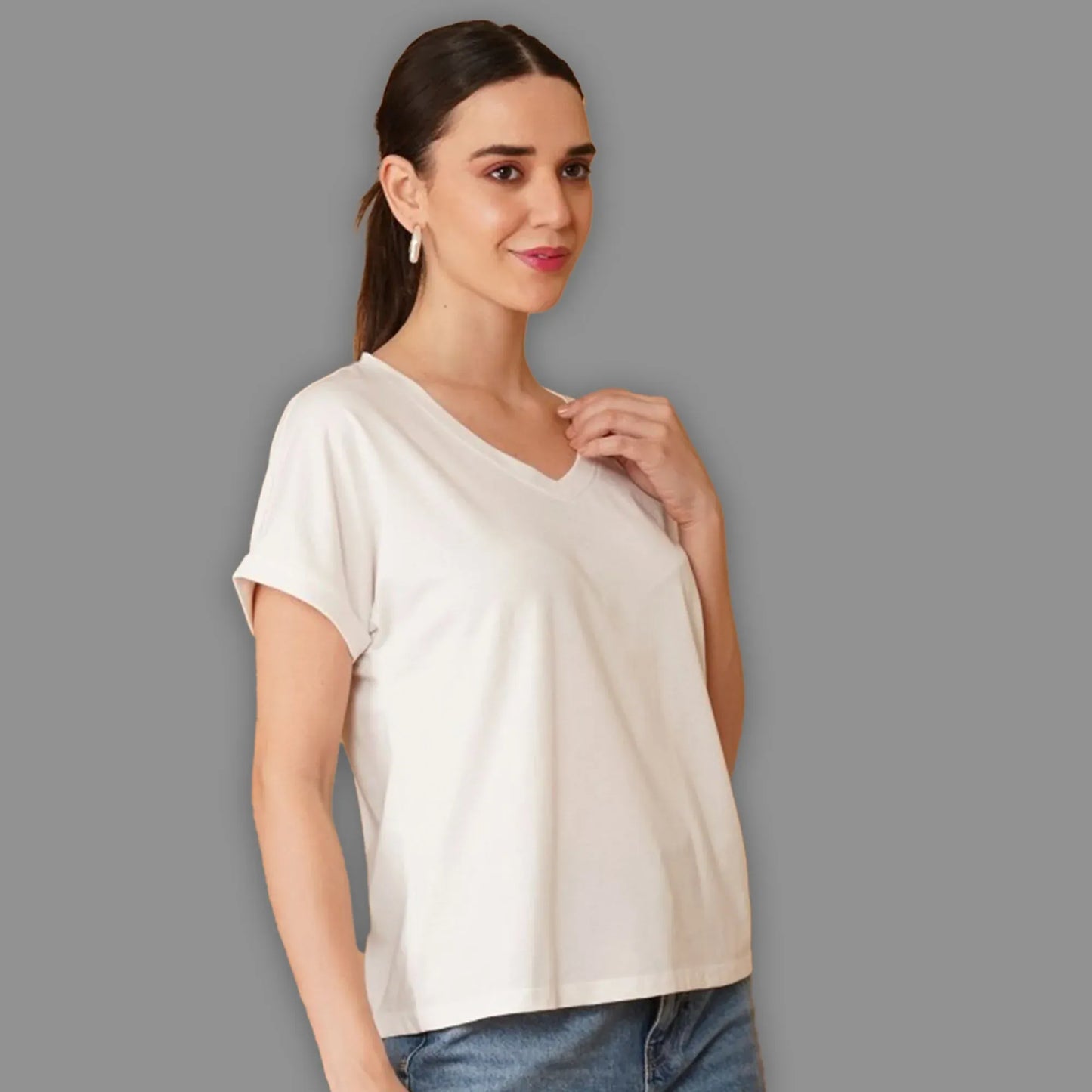 Stanxe V-Roll Tee (White)