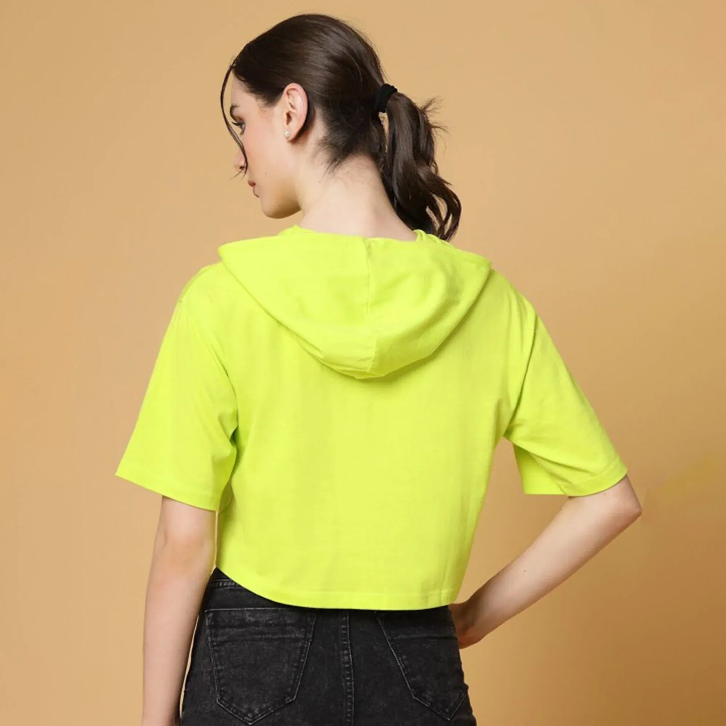 Stanxe GlowHood Crop(Green)