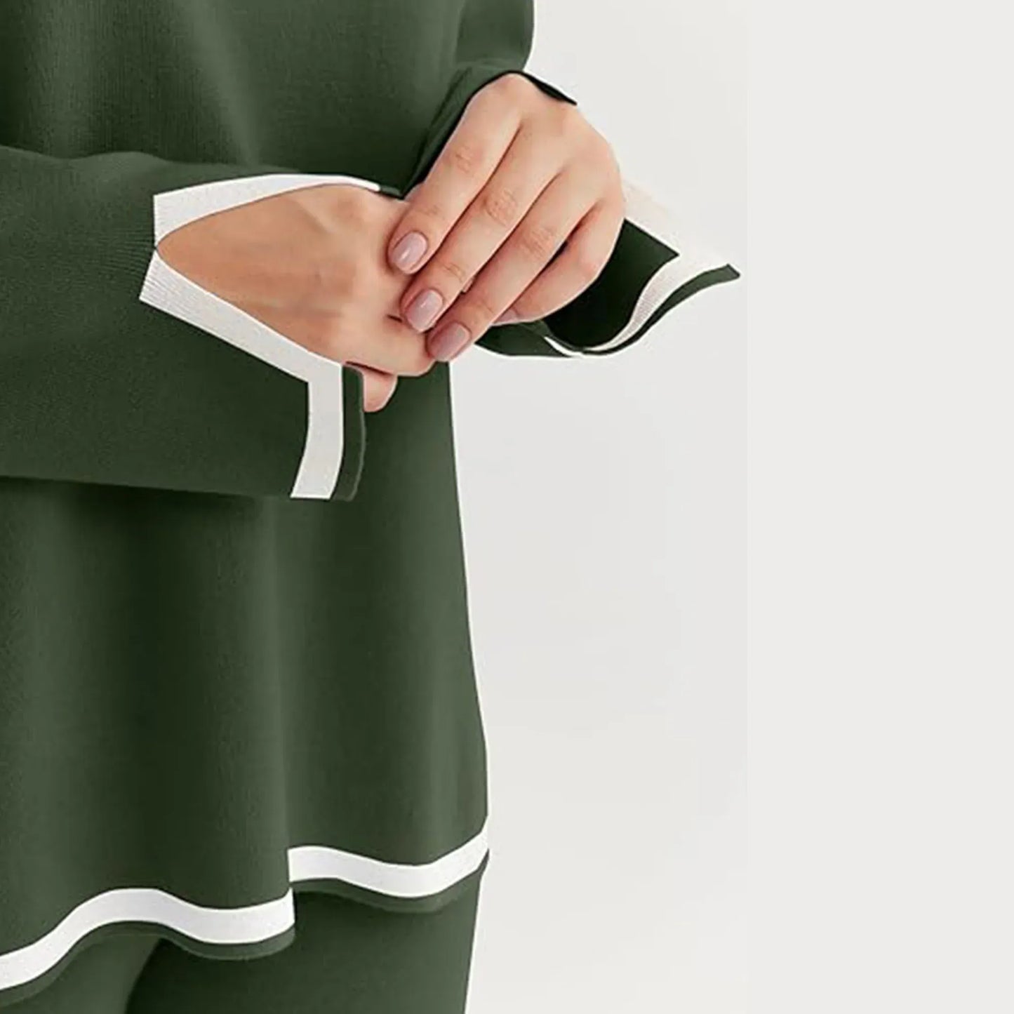 Stanxe DreamLine Co-ord (Deep Olive)