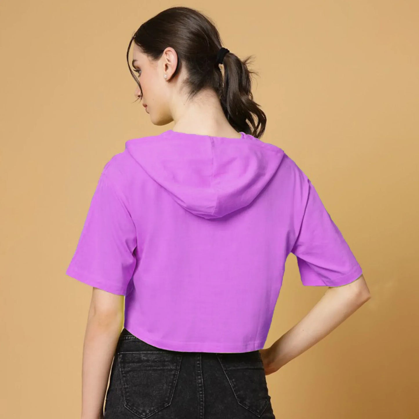 Stanxe GlowHood Crop(Purple)
