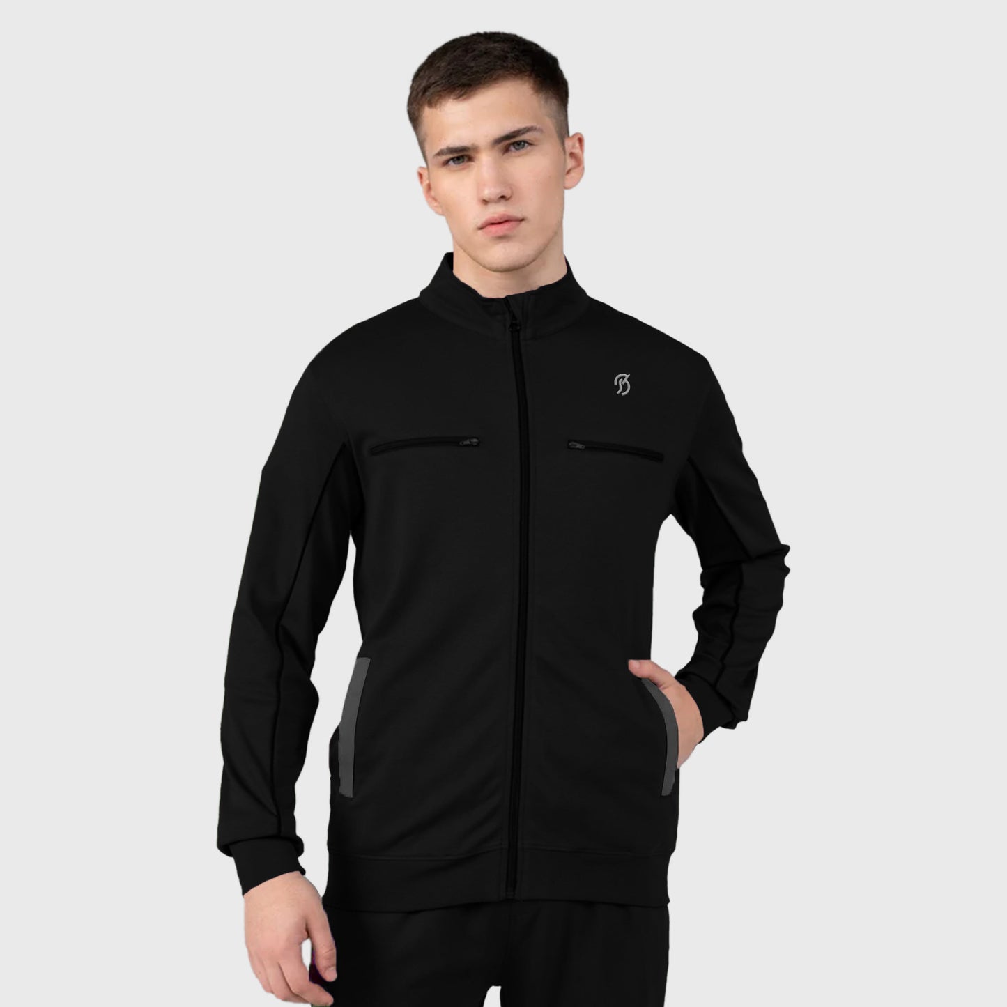 Black Zipper Play Tracksuit