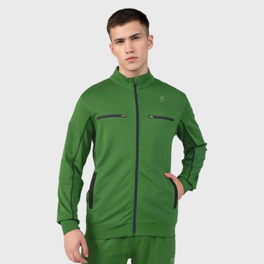 Olive Zipper Play Tracksuit