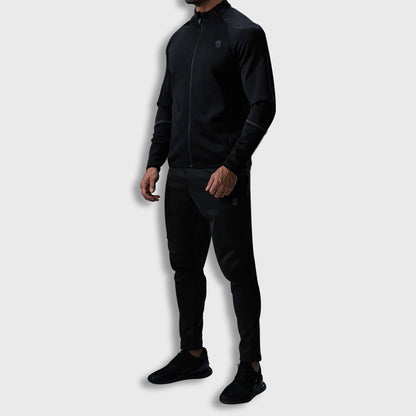 Alpha Poly Bomber Tracksuit Black