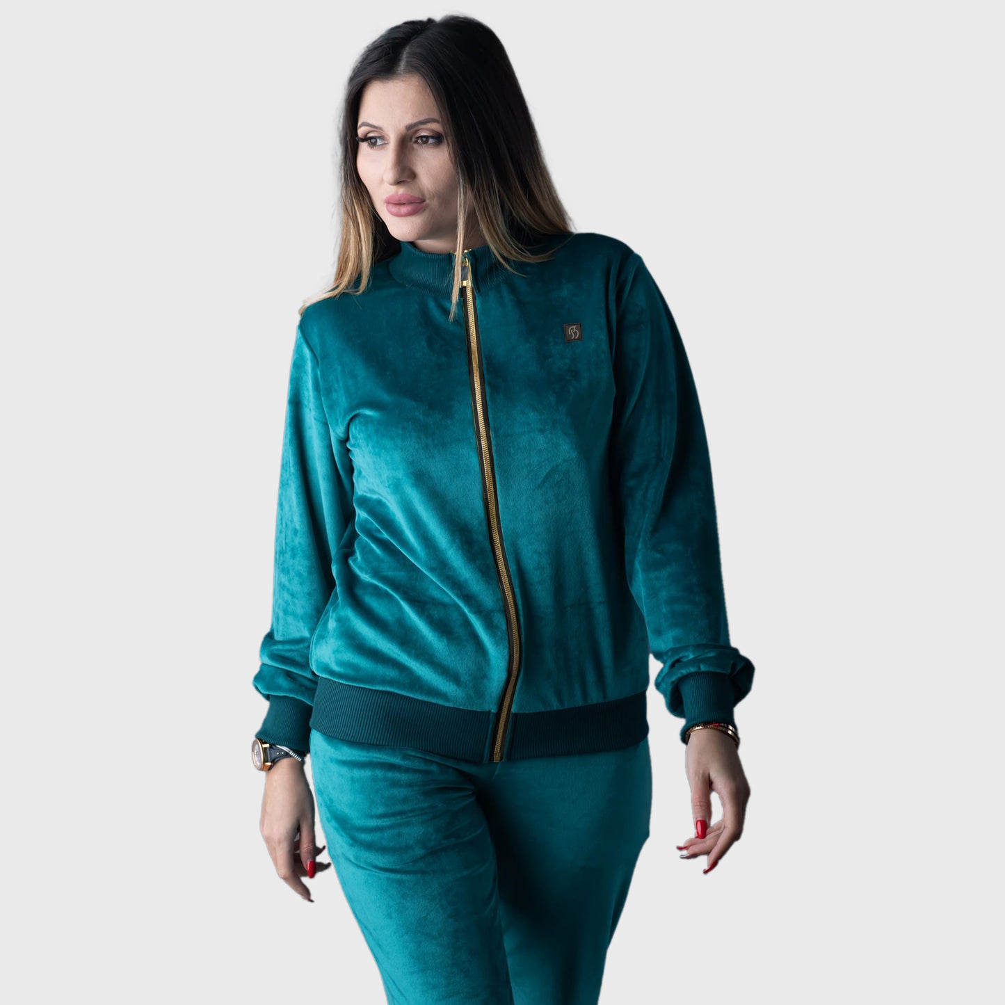 Women Ovale Velvet Tracksuit