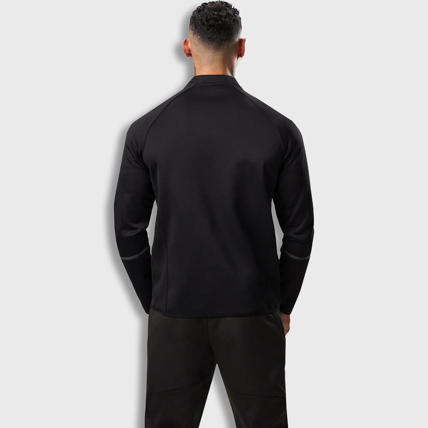 Alpha Poly Bomber Tracksuit Black