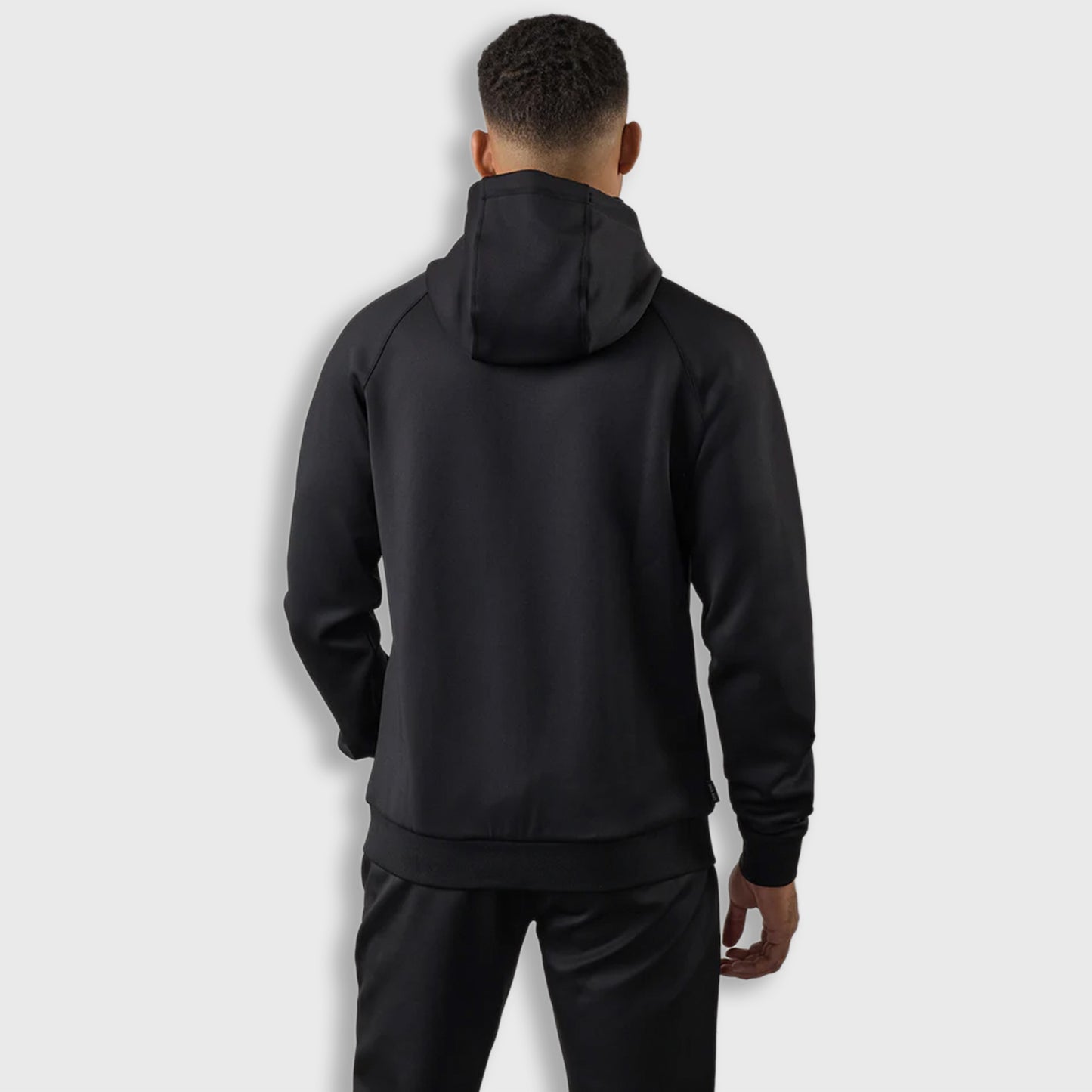 Full Zip Poly Top - Black