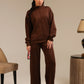 Stanxe Signature  Co-Ord Set Dark Brown