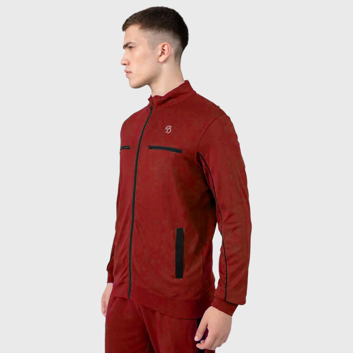 Maroon Zipper Play Tracksuit