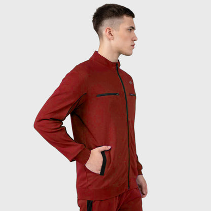 Maroon Zipper Play Tracksuit