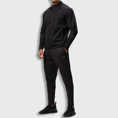 Alpha Poly Bomber Tracksuit Black