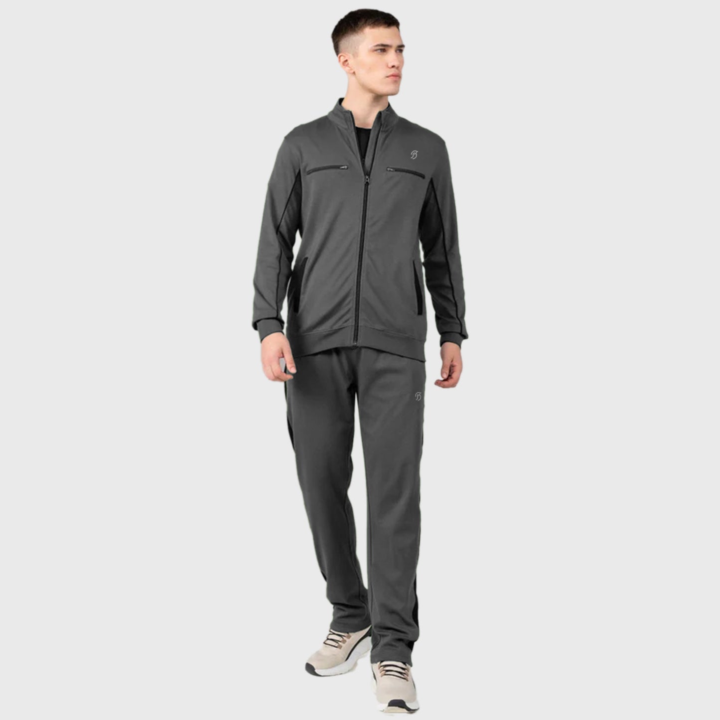 Grey Zipper Play Tracksuit