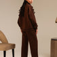 Stanxe Signature  Co-Ord Set Dark Brown