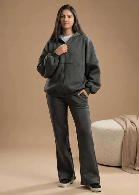 Stanxe Luxury Co-Ord Set Charcoal Grey