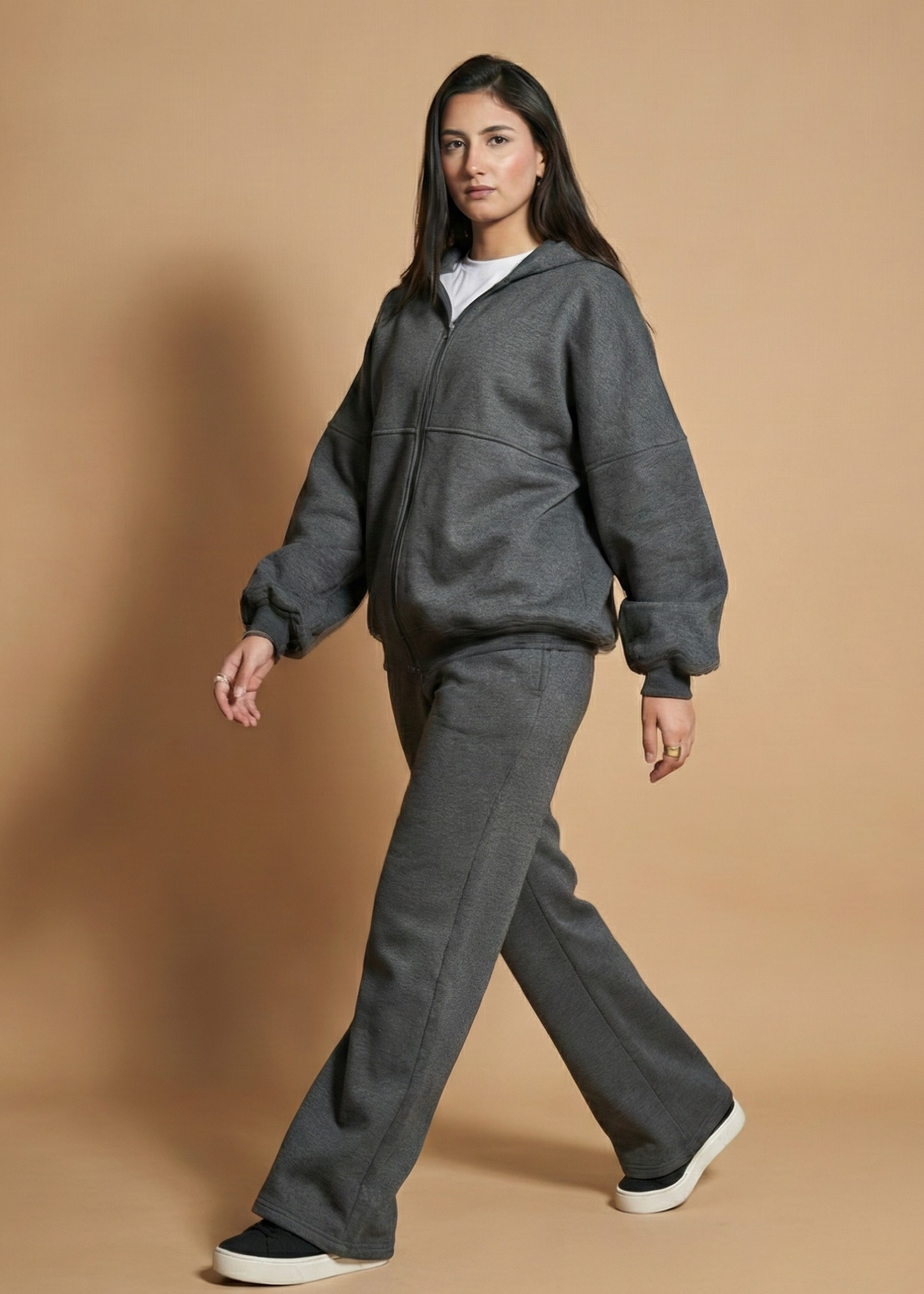 Stanxe Luxury Co-Ord Set Charcoal Grey