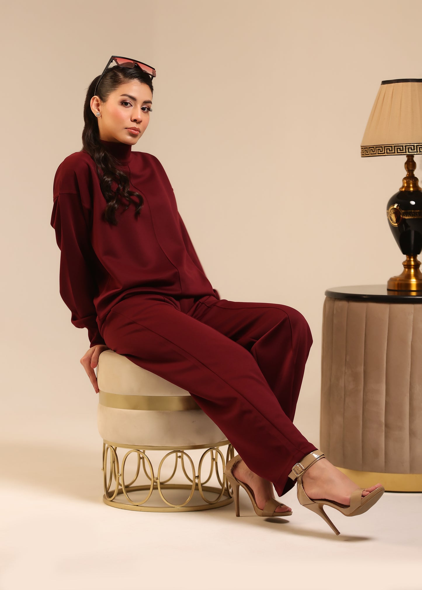 Stanxe Signature  Co-Ord Set Meroon