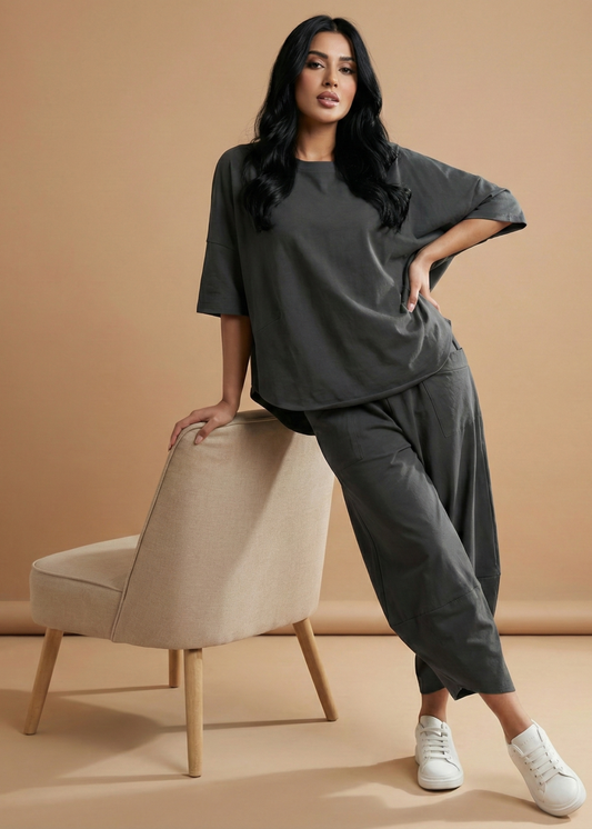 Stanxe Lavender Lounge Set  (Grey)