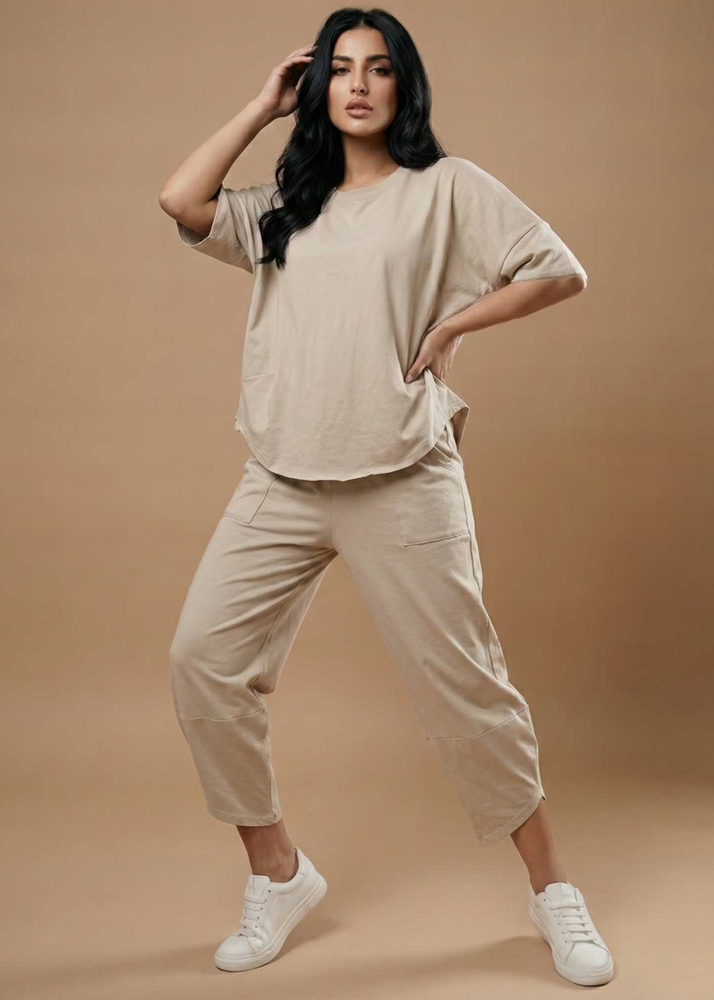 Stanxe Lavender Lounge Set  ( Beige)