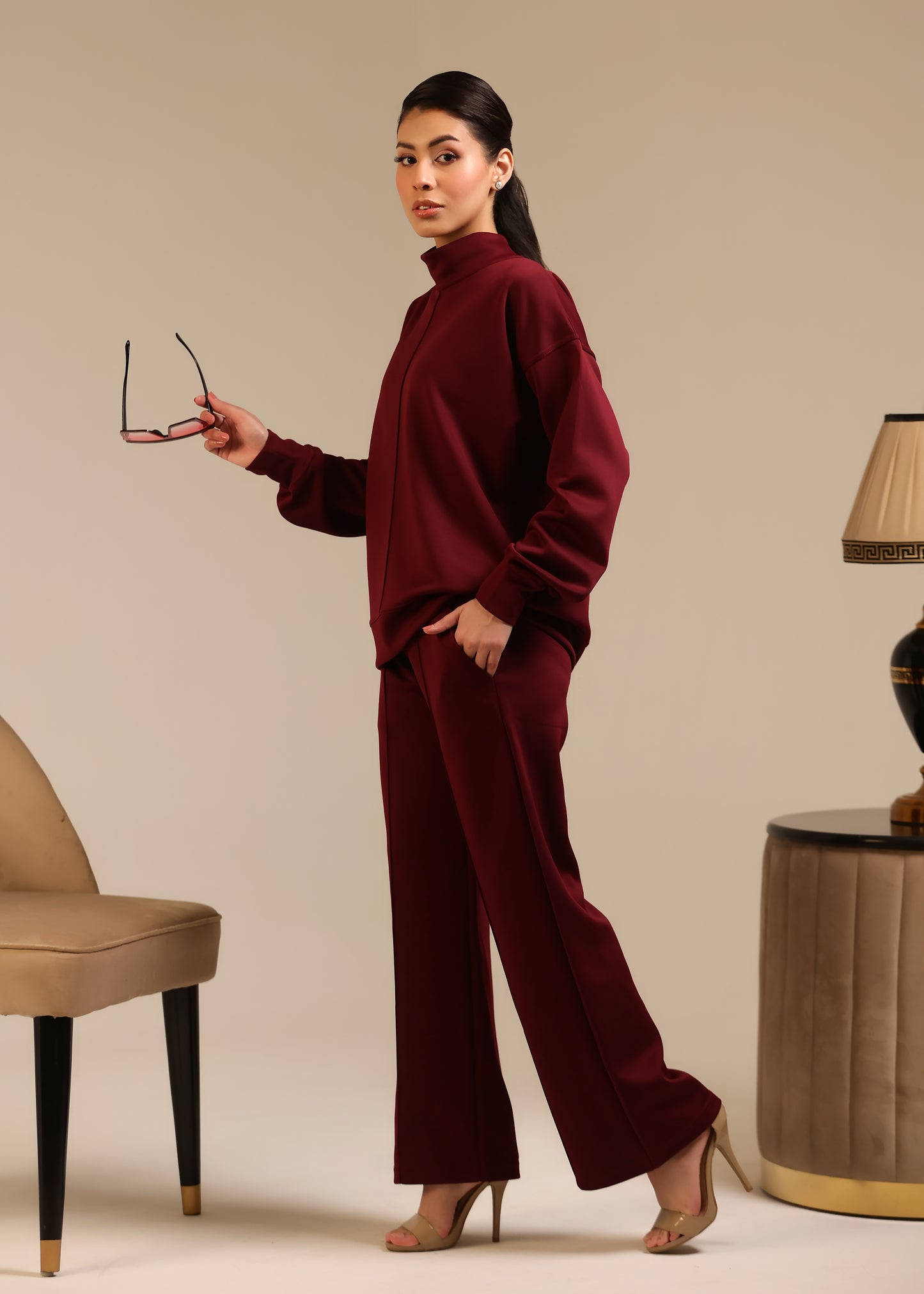 Stanxe Signature  Co-Ord Set Meroon