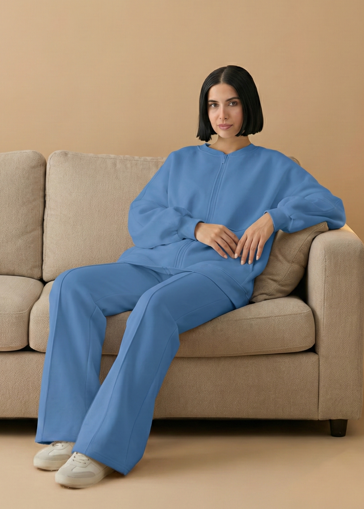 Stanxe Luxury Co-Ord Set Denim Blue