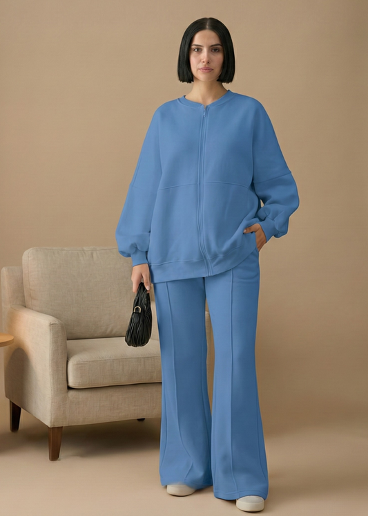 Stanxe Luxury Co-Ord Set Denim Blue