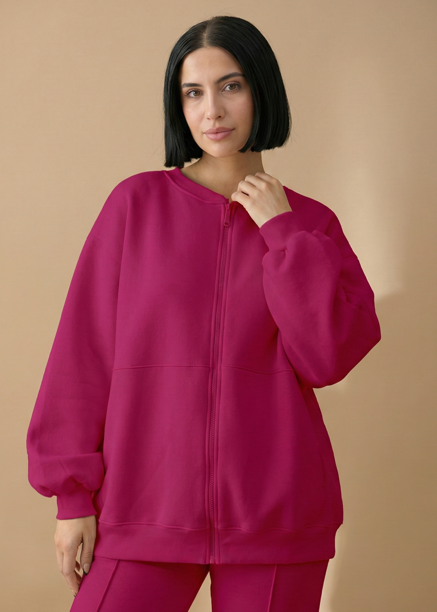 Stanxe Luxury Co-Ord Set Fuchsia Pink