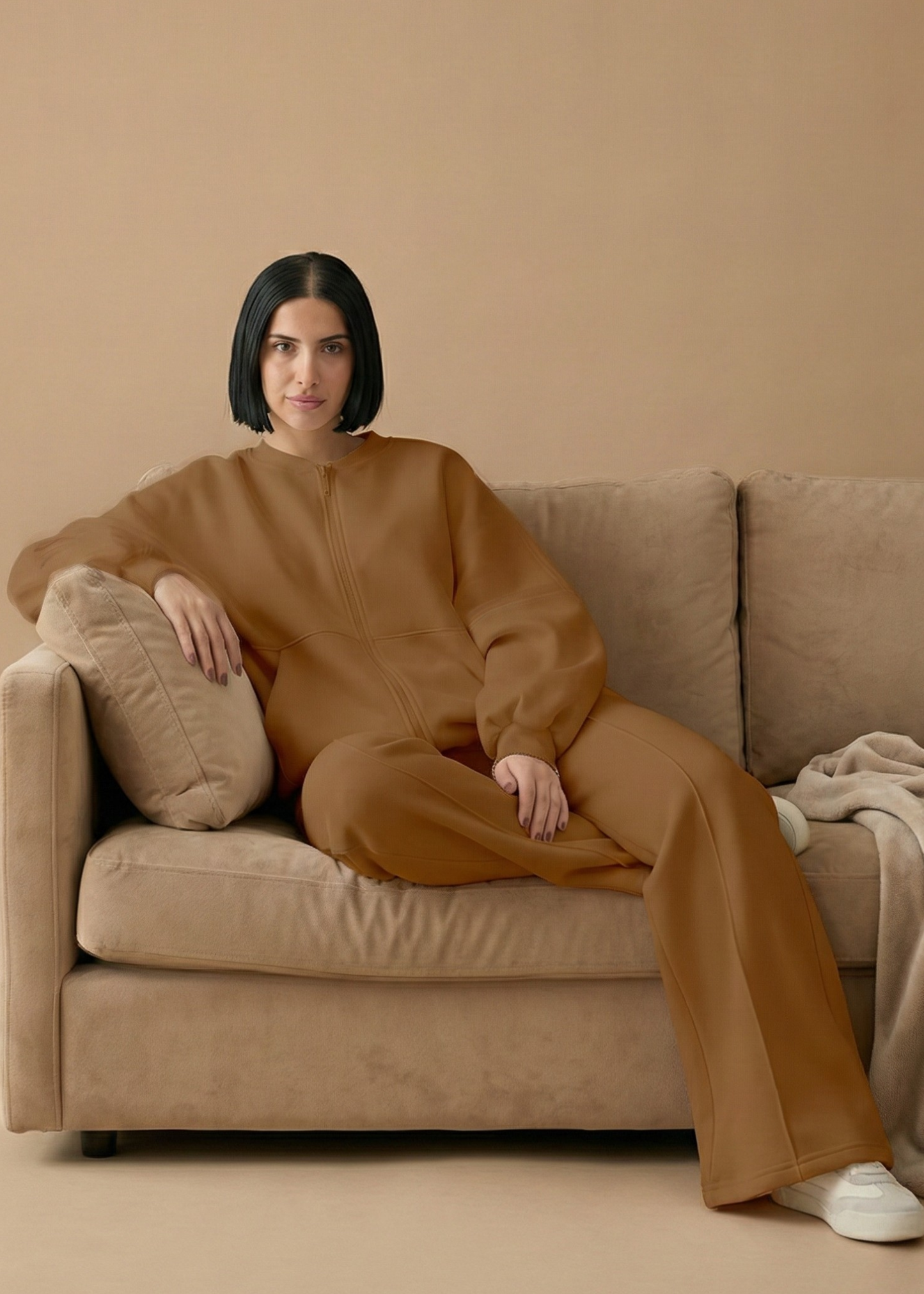 Stanxe Luxury Co-Ord Set Brown