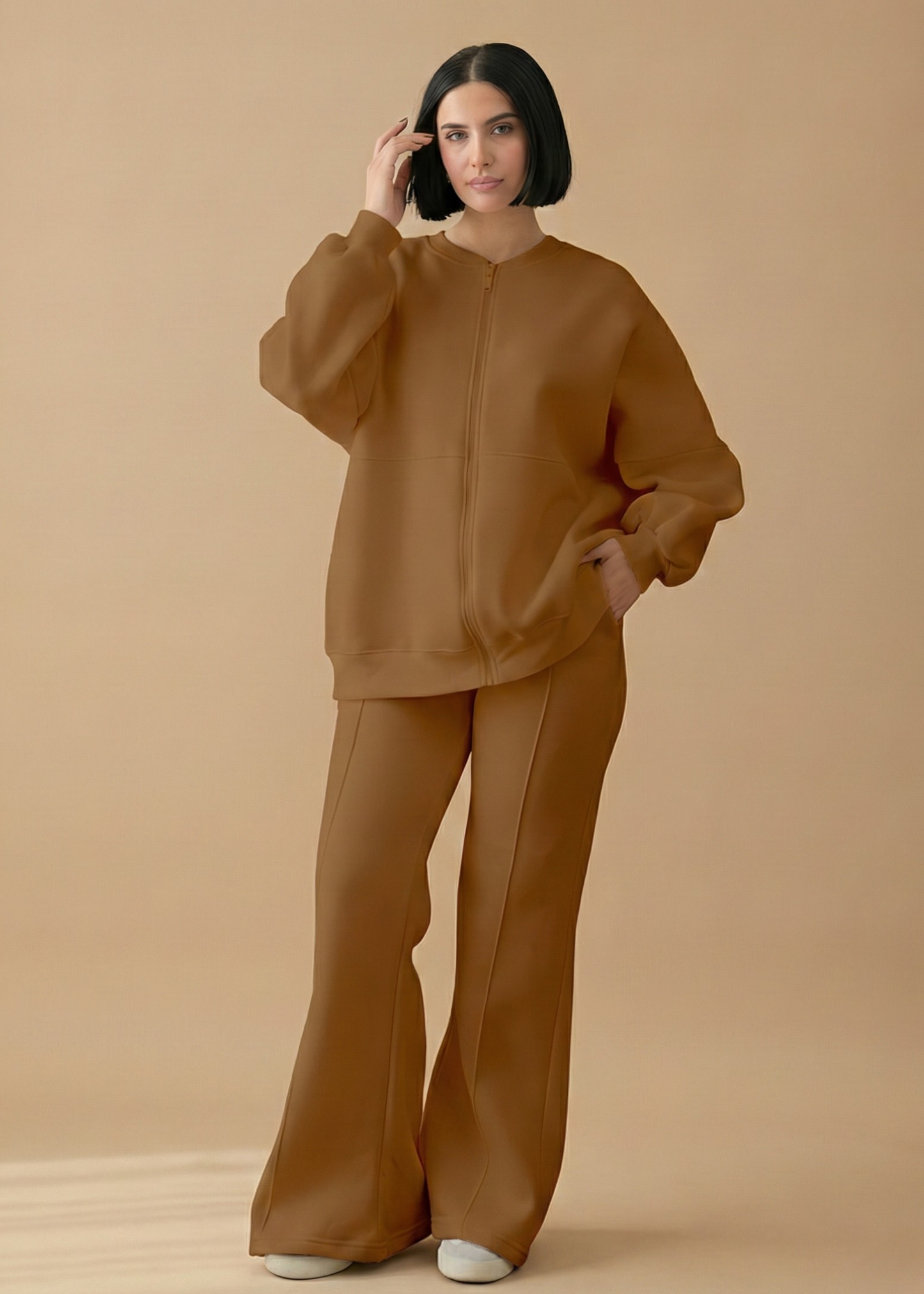 Stanxe Luxury Co-Ord Set Brown