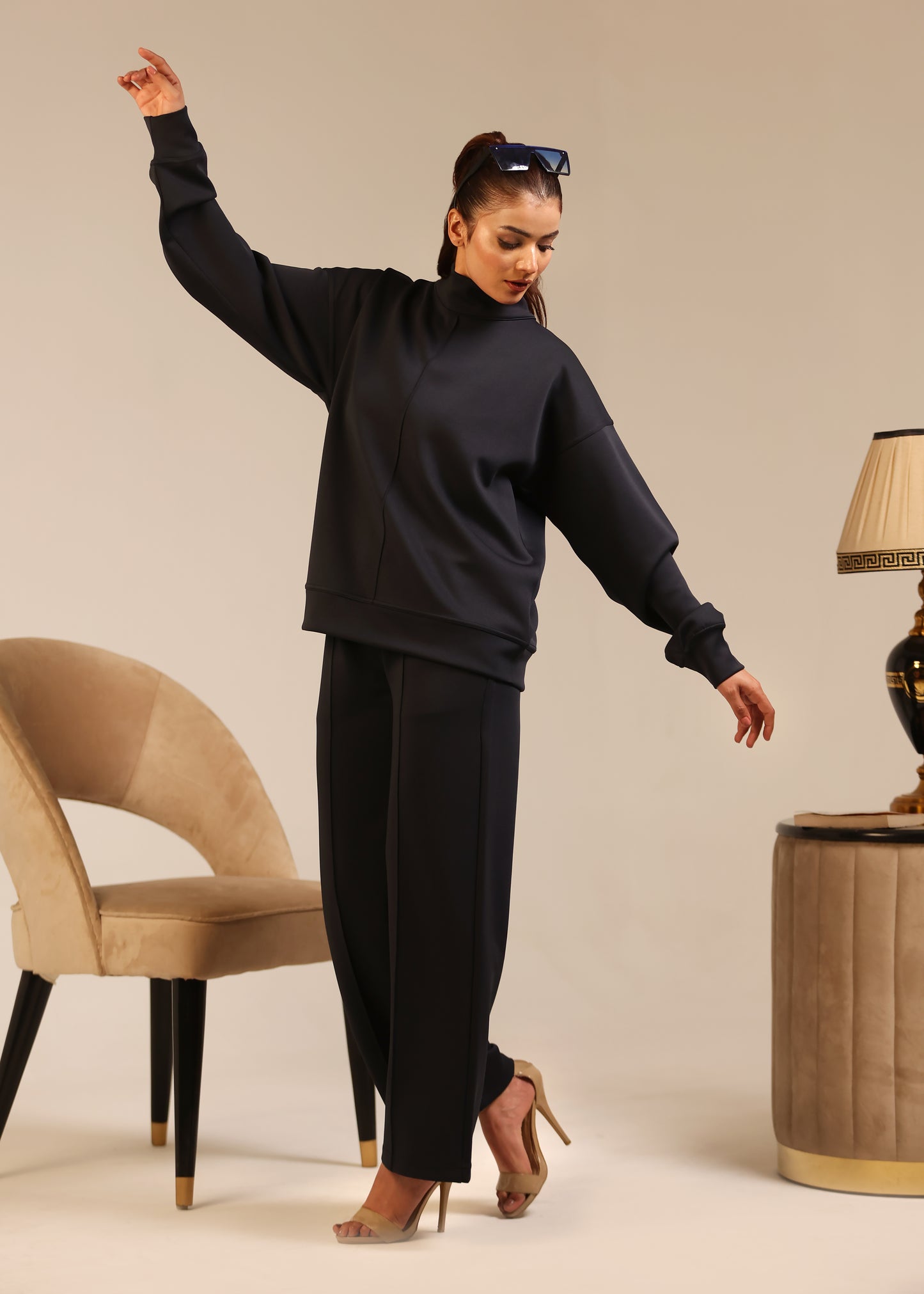 Stanxe Signature  Co-Ord Set Dark Black