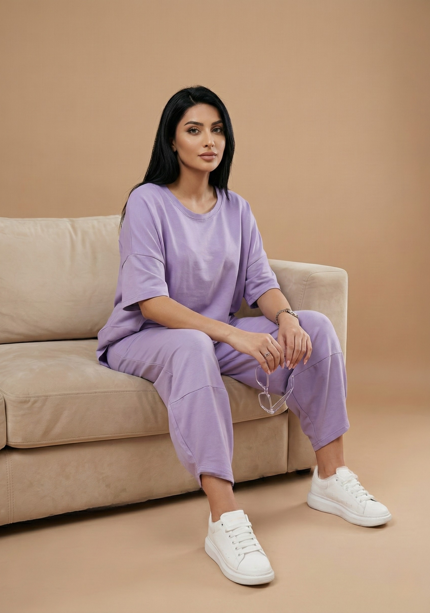 Stanxe Lavender Lounge Set  (Light Purple)