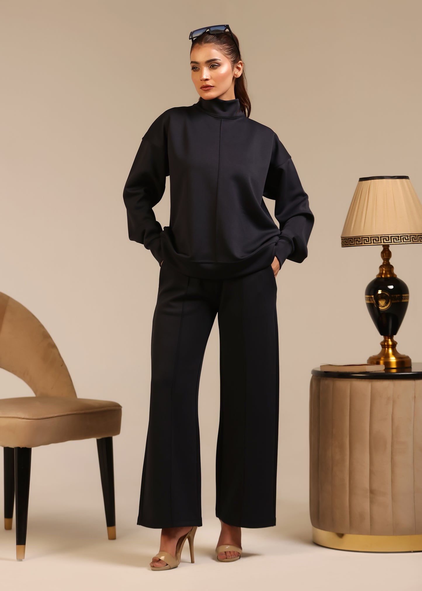 Stanxe Signature  Co-Ord Set Dark Black