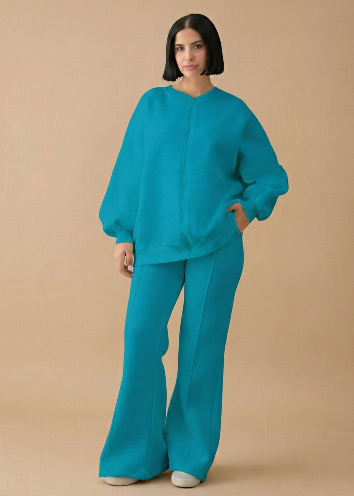 Stanxe Luxury Co-Ord Set Aqua Blue