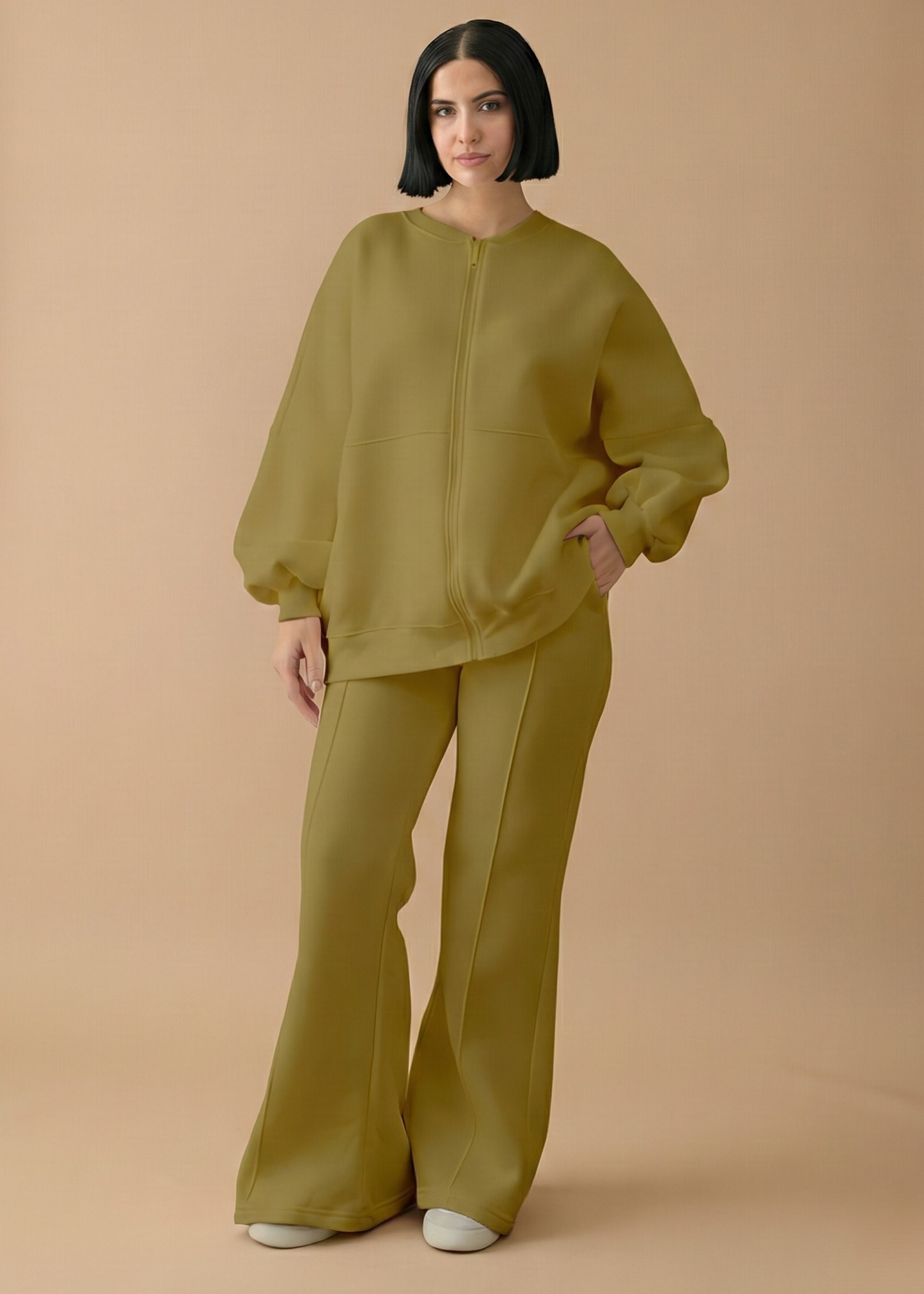 Stanxe Luxury Co-Ord Olive Green