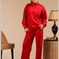 Stanxe Signature  Co-Ord Set Plush red
