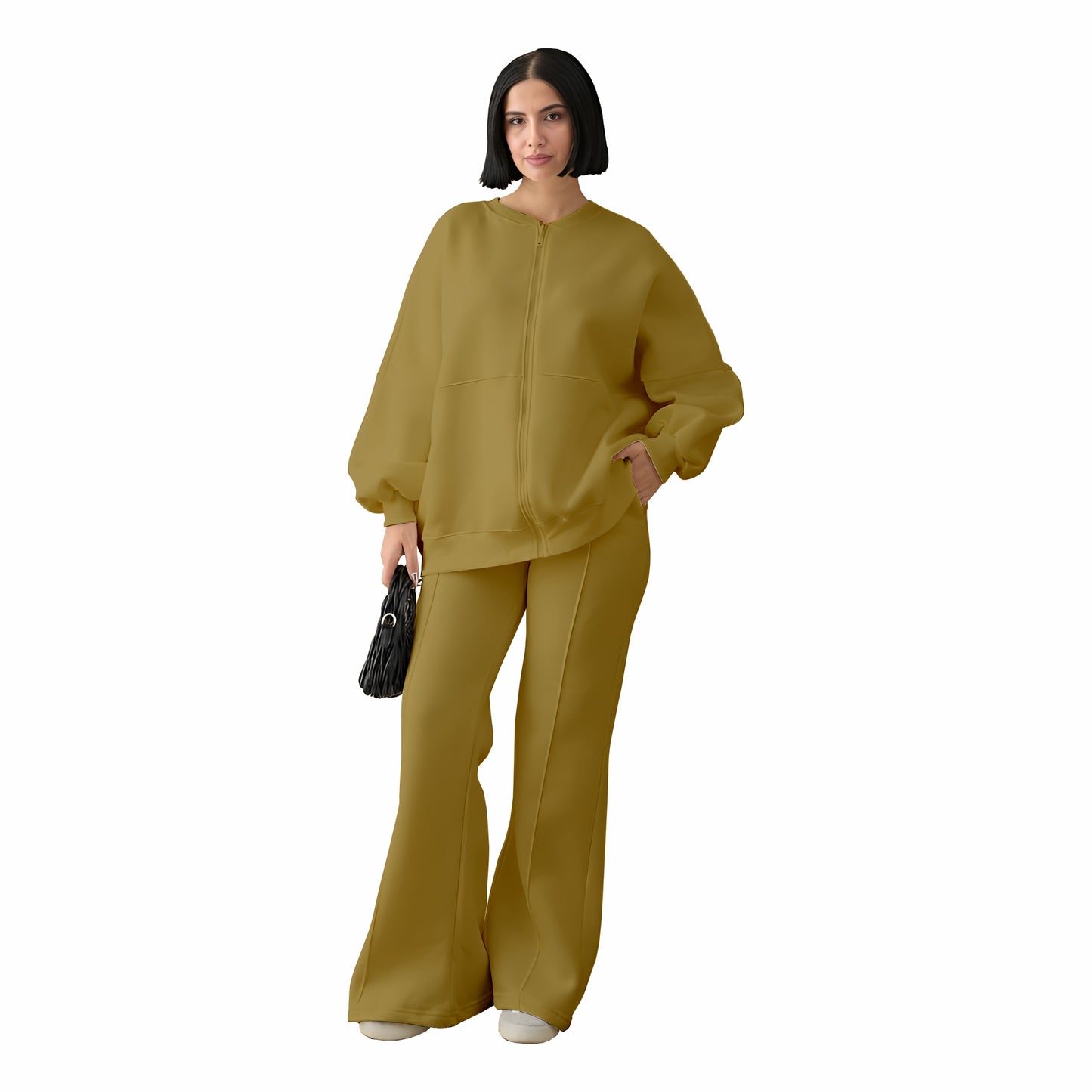 Stanxe Luxury Co-Ord Olive Green