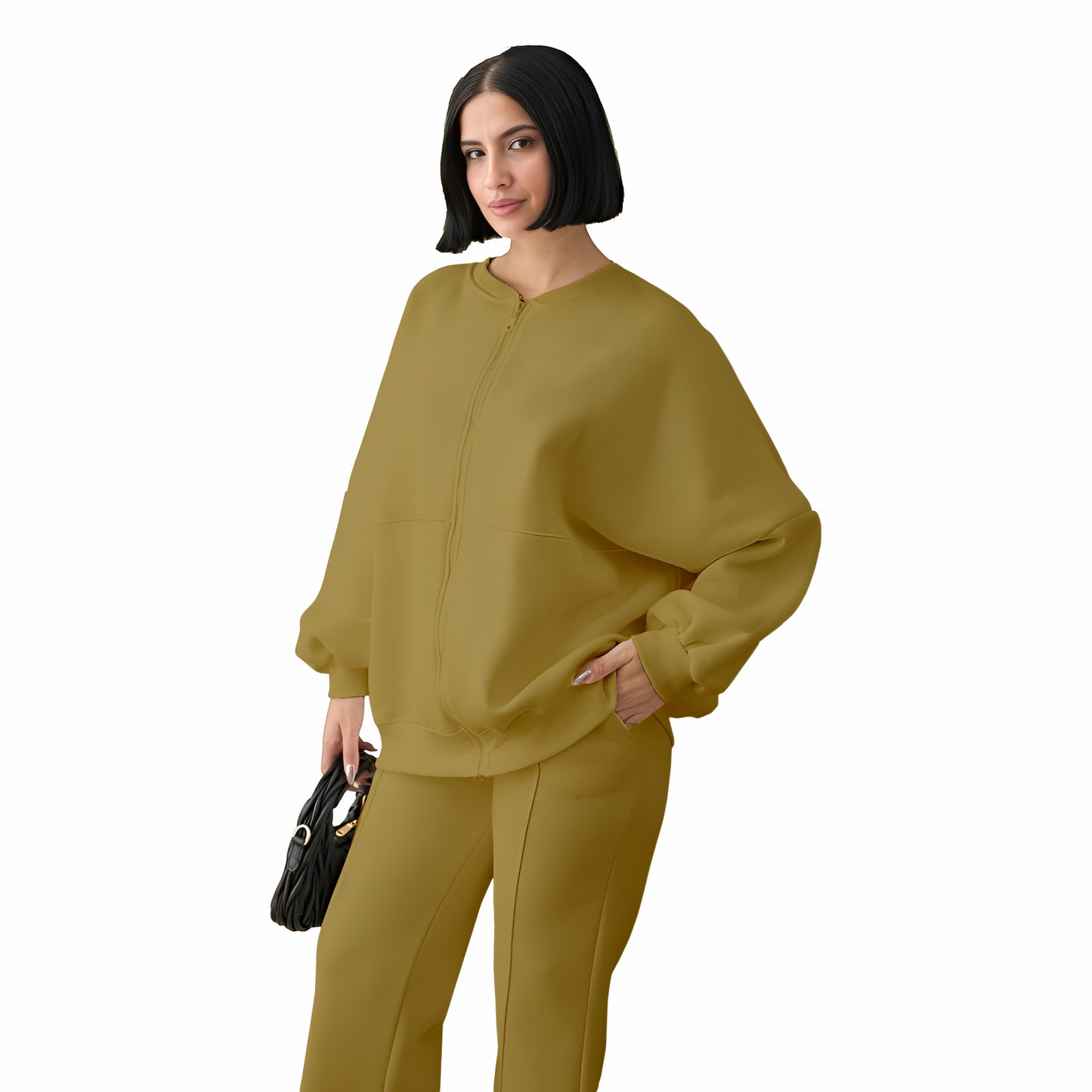 Stanxe Luxury Co-Ord Olive Green