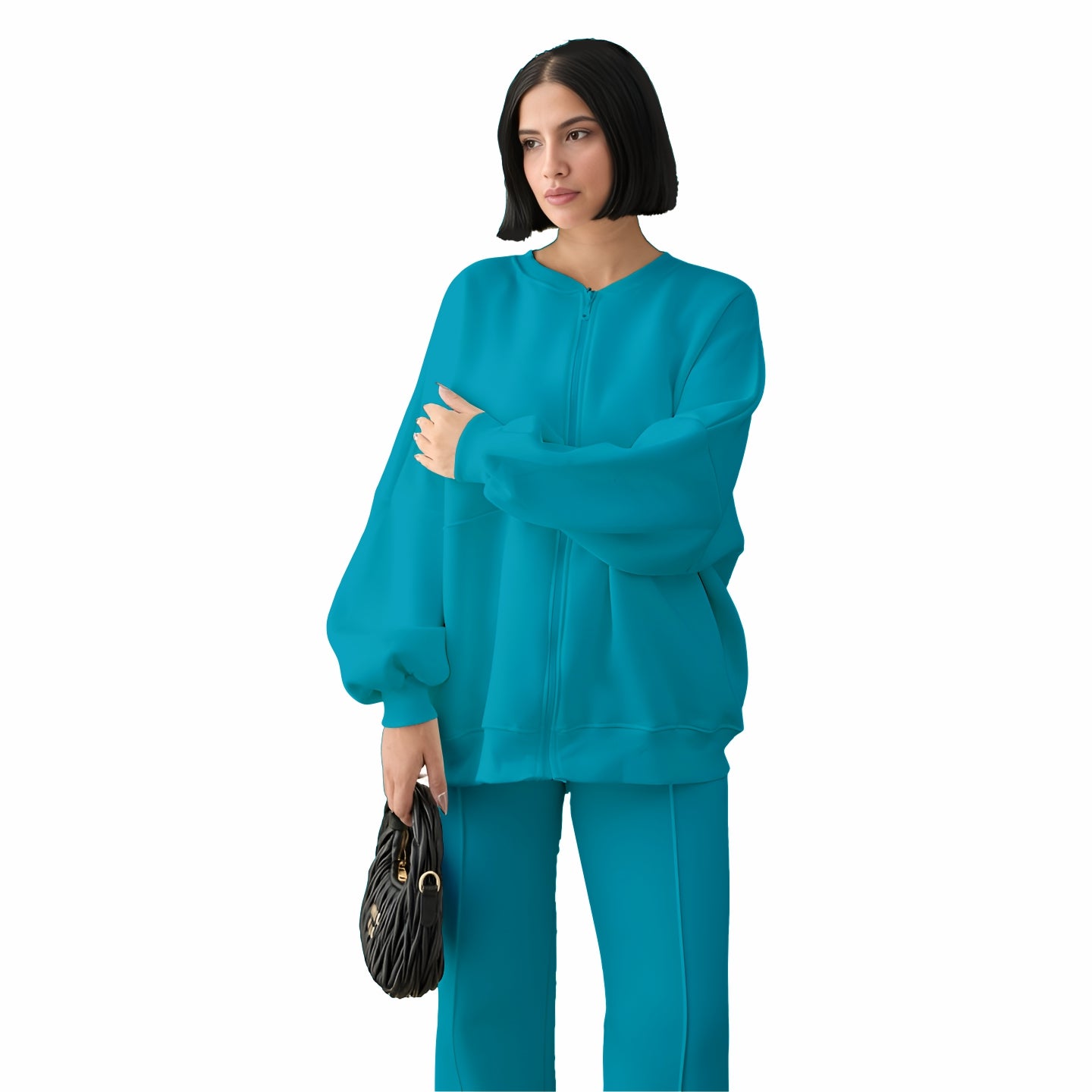Stanxe Luxury Co-Ord Set Aqua Blue