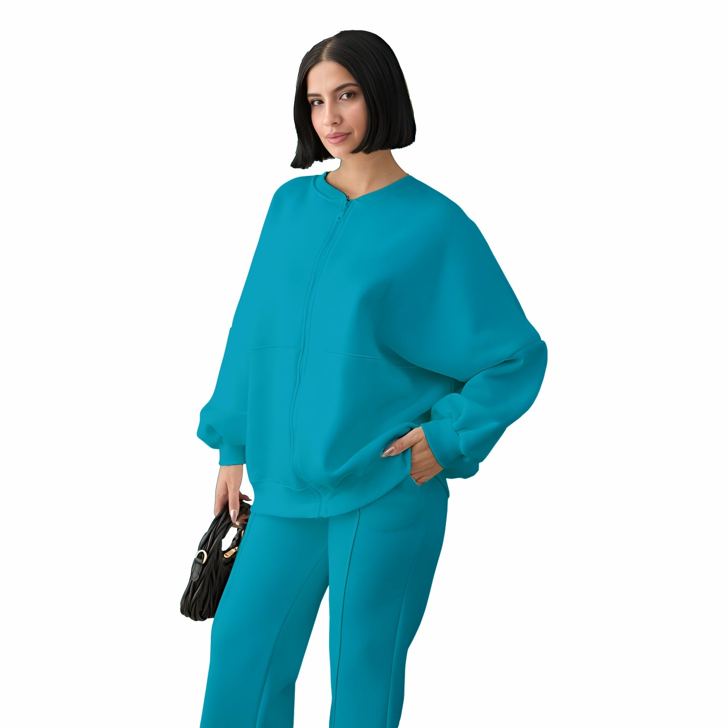 Stanxe Luxury Co-Ord Set Aqua Blue