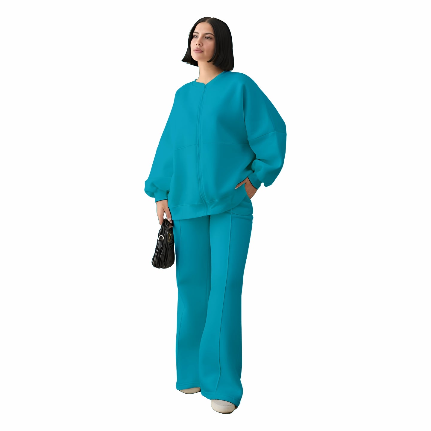 Stanxe Luxury Co-Ord Set Aqua Blue