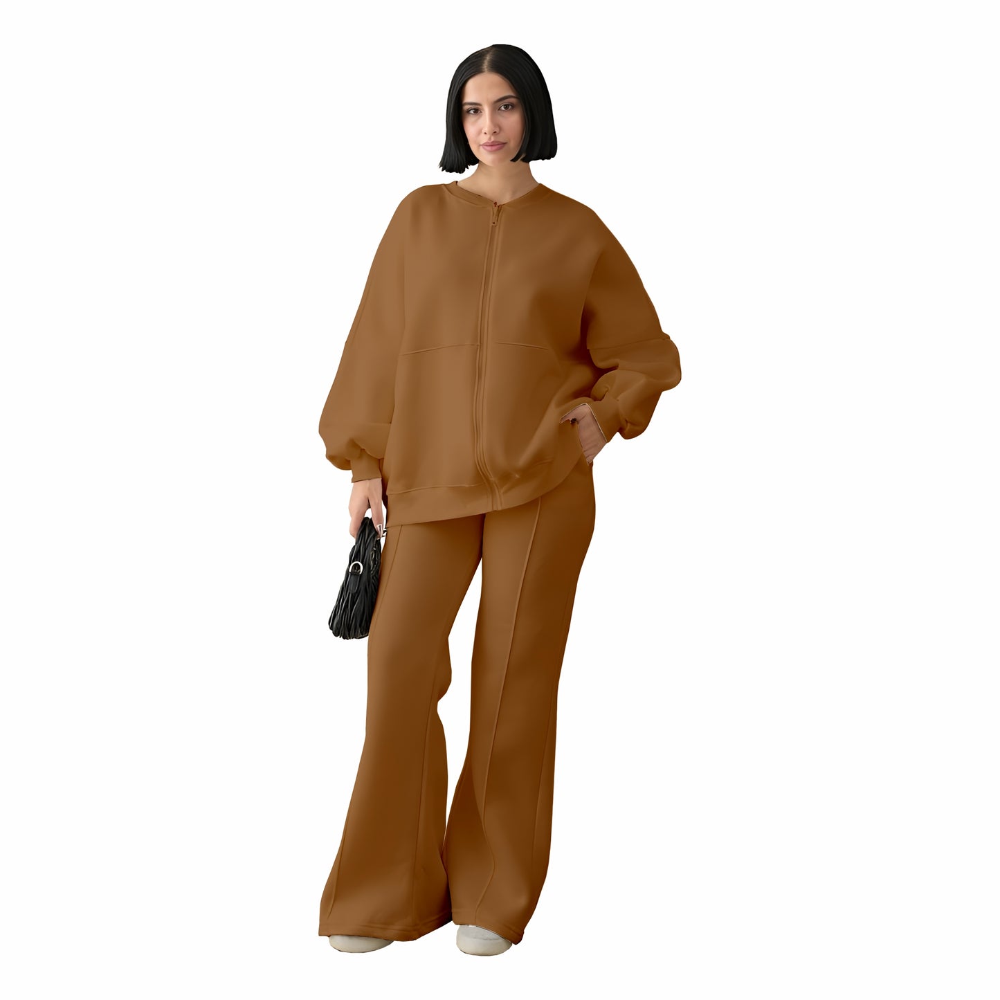 Stanxe Luxury Co-Ord Set Brown