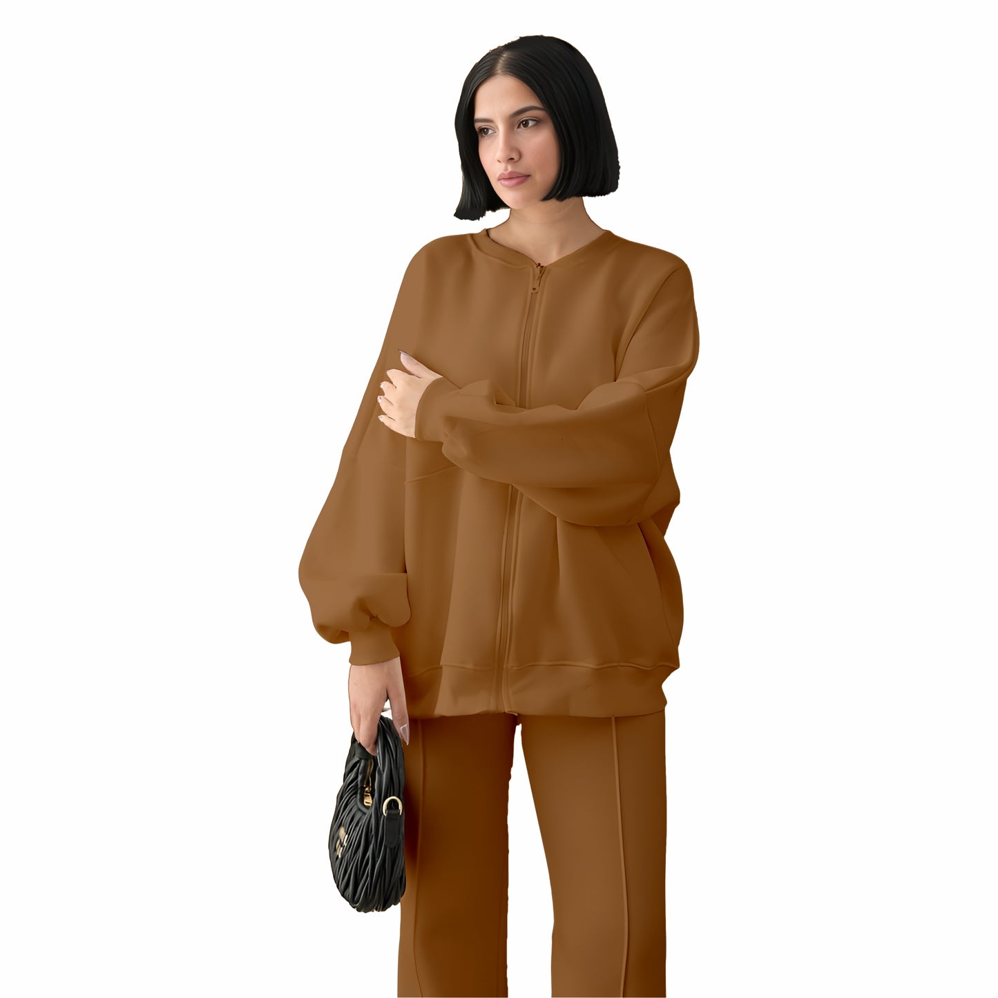 Stanxe Luxury Co-Ord Set Brown