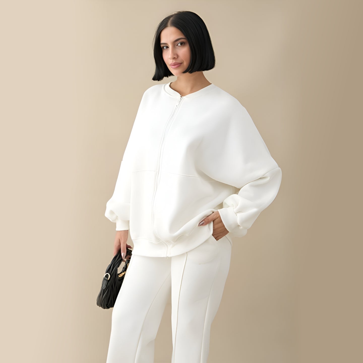 Stanxe Luxury Co-Ord Set White