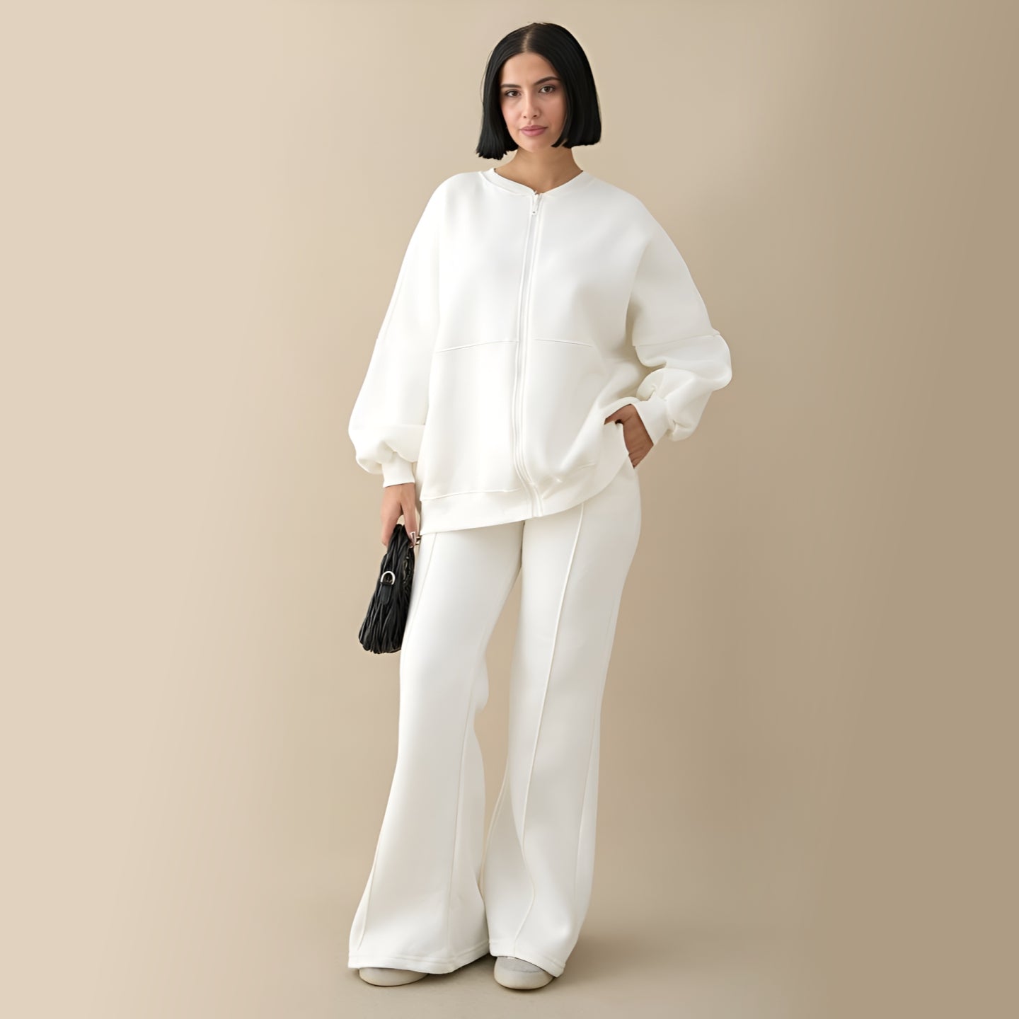 Stanxe Luxury Co-Ord Set White