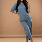 Stanxe Lavender Lounge Set  (Light Denim Blue)