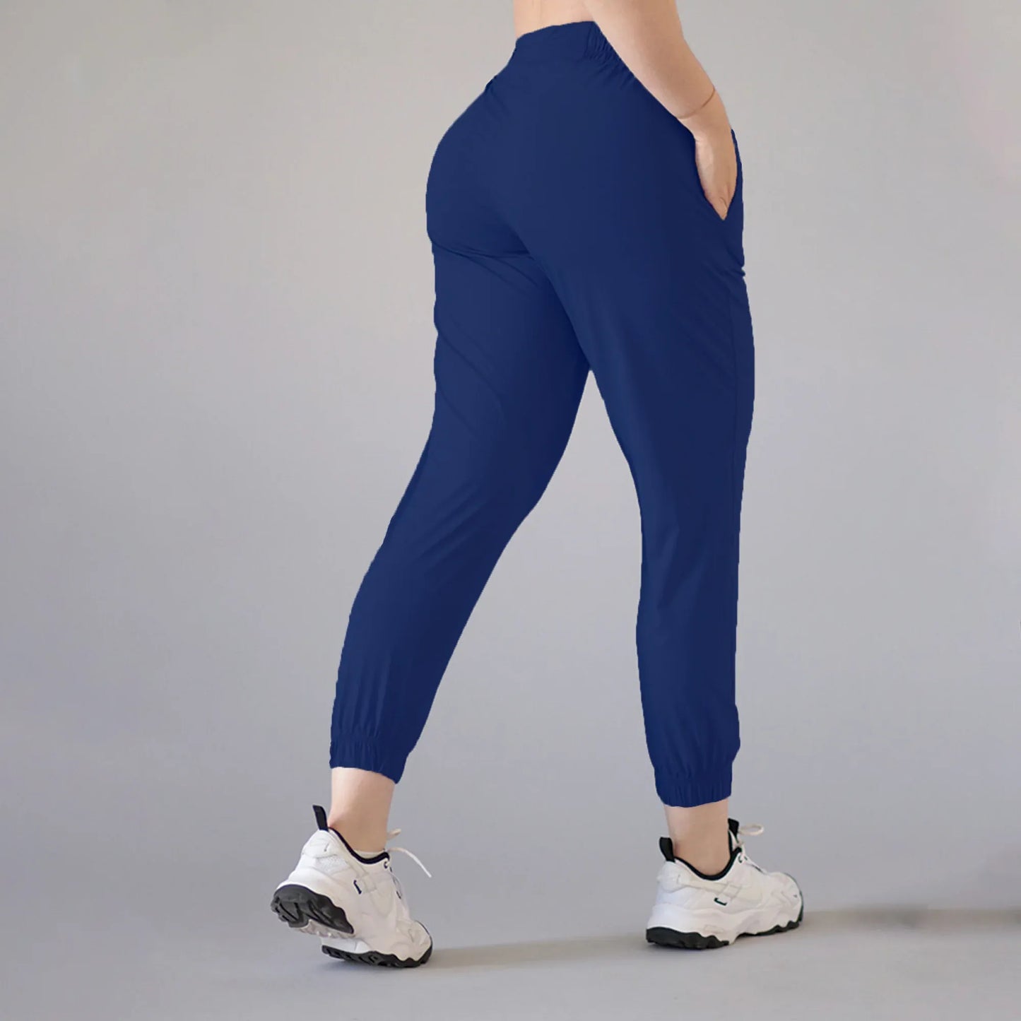 Women Chic Utility Pants - Navy