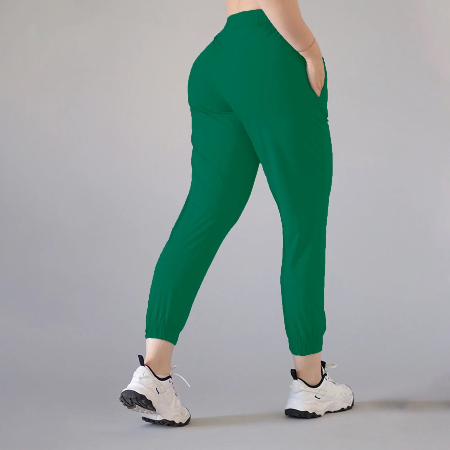 Women Chic Utility Pants - Green