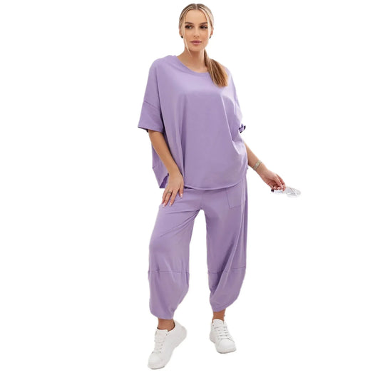 Stanxe Lavender Lounge Set  (Light Purple)