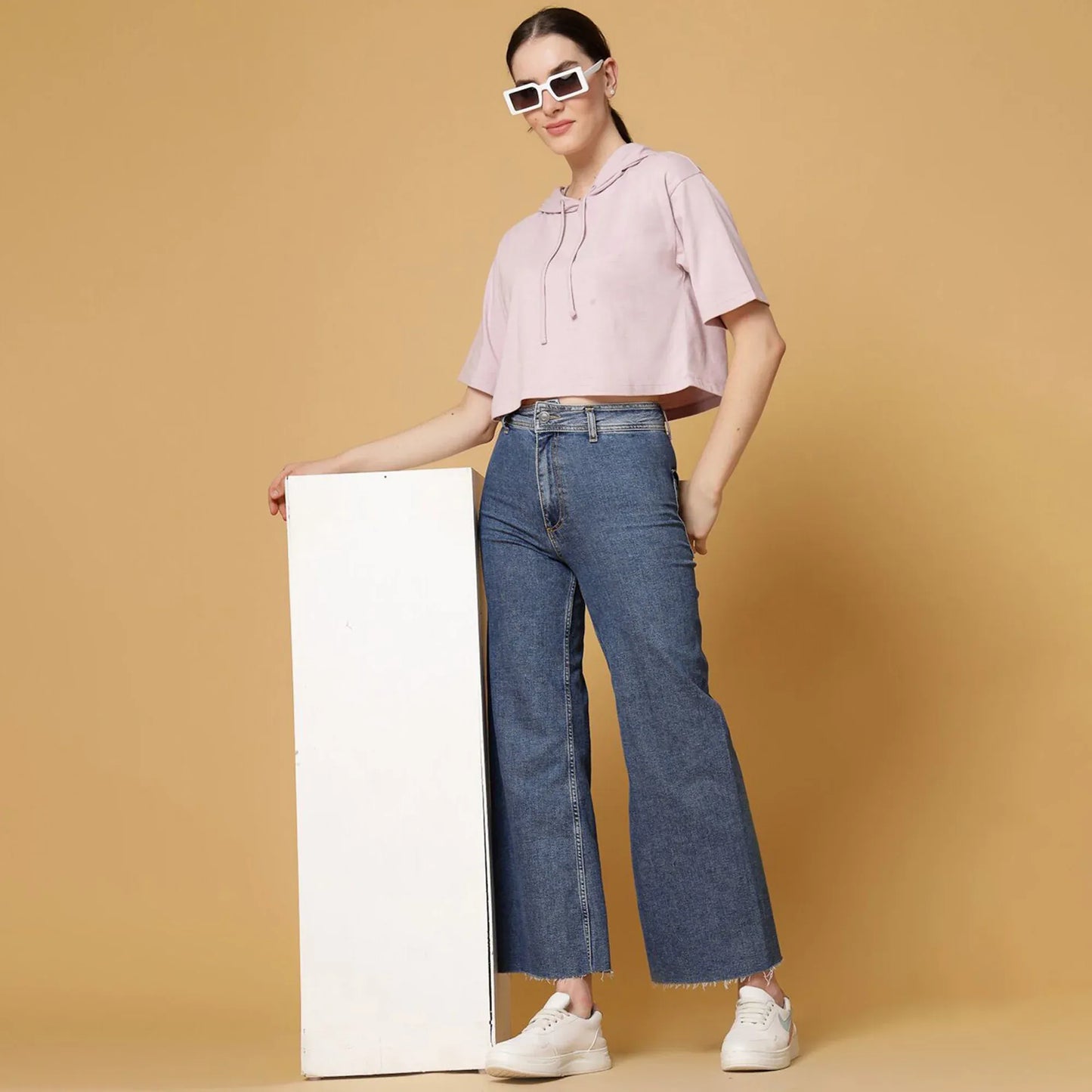 Stanxe GlowHood Crop (Pink)