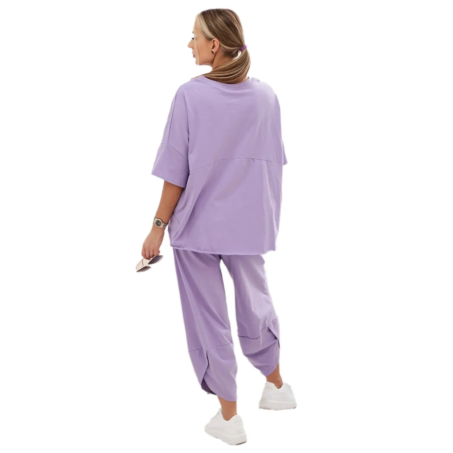 Stanxe Lavender Lounge Set  (Light Purple)